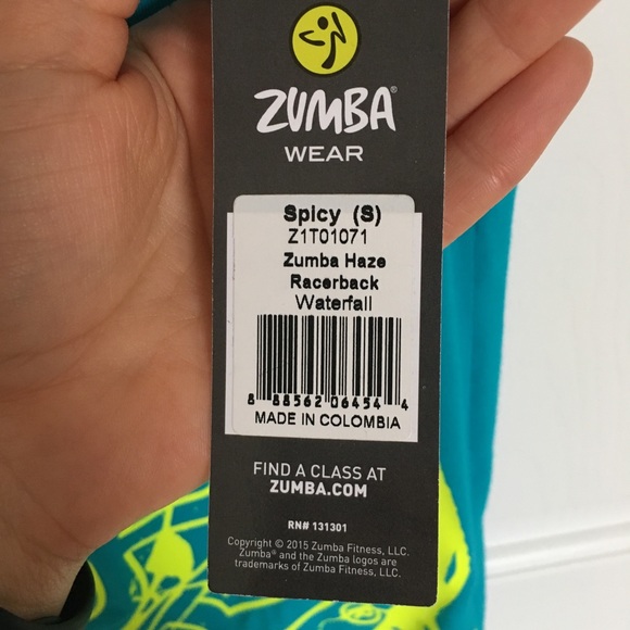 Zumba fitted tank top, size S, NWT - Picture 3 of 4